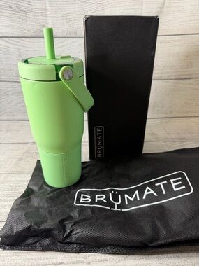 BrüMate Lime Green Insulated Tumbler with Straw
